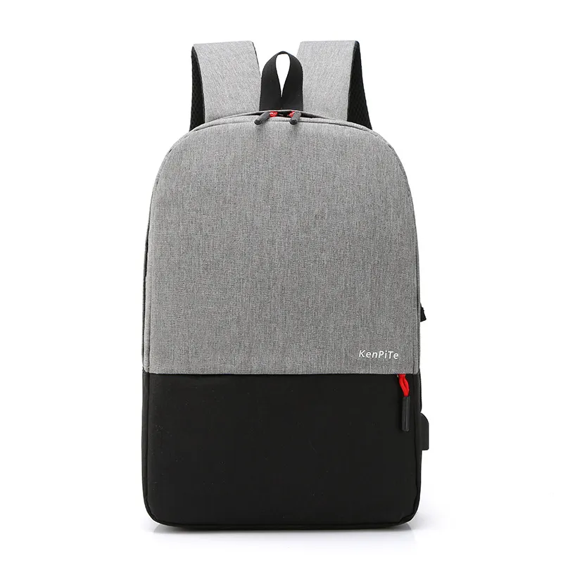 Fashion Commuter Backpack Outdoor Casual Lightweight Simple Laptop Bag - Black
