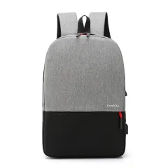Fashion Commuter Backpack Outdoor Casual Lightweight Simple Laptop Bag - Black - View 1
