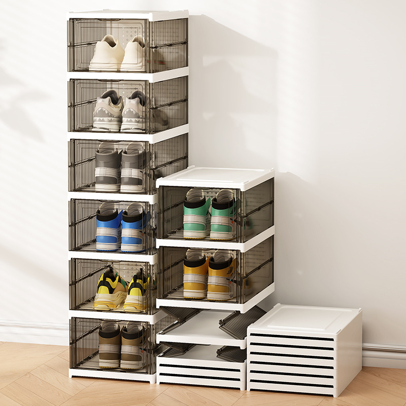 Cabinet Dustproof Transparent Folding Shoe Box