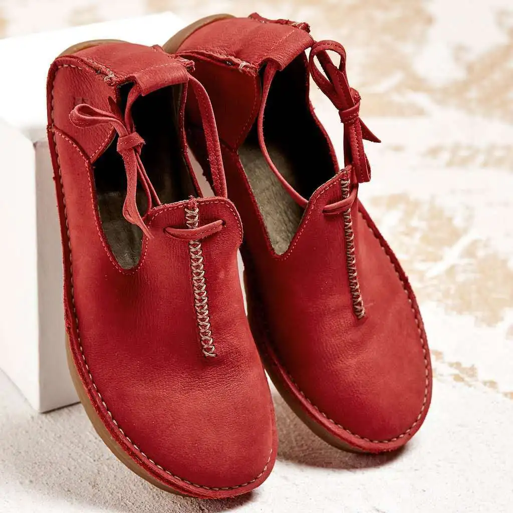 Women's Platform Casual Sports All-match Sandals - Red