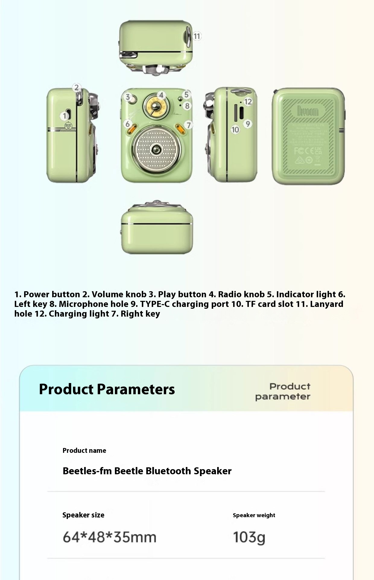 Bluetooth Mini-portable Audio Radio - Image 2