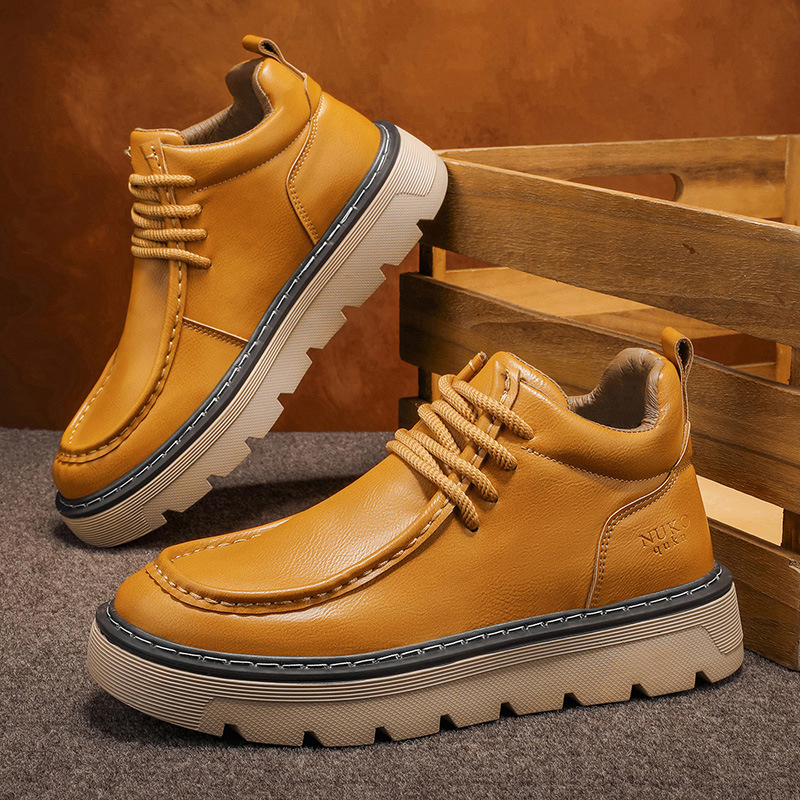Casual Platform Work Shoes Men