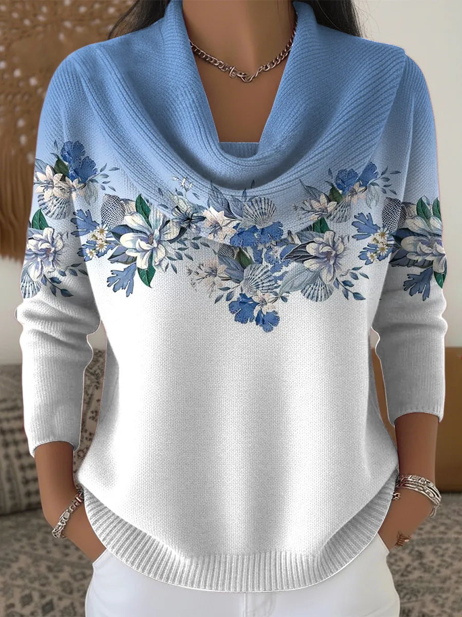 Womens Casual Loose-fitting Pullover Hoodie With A Cowl Neck - Zw25110723-Xl