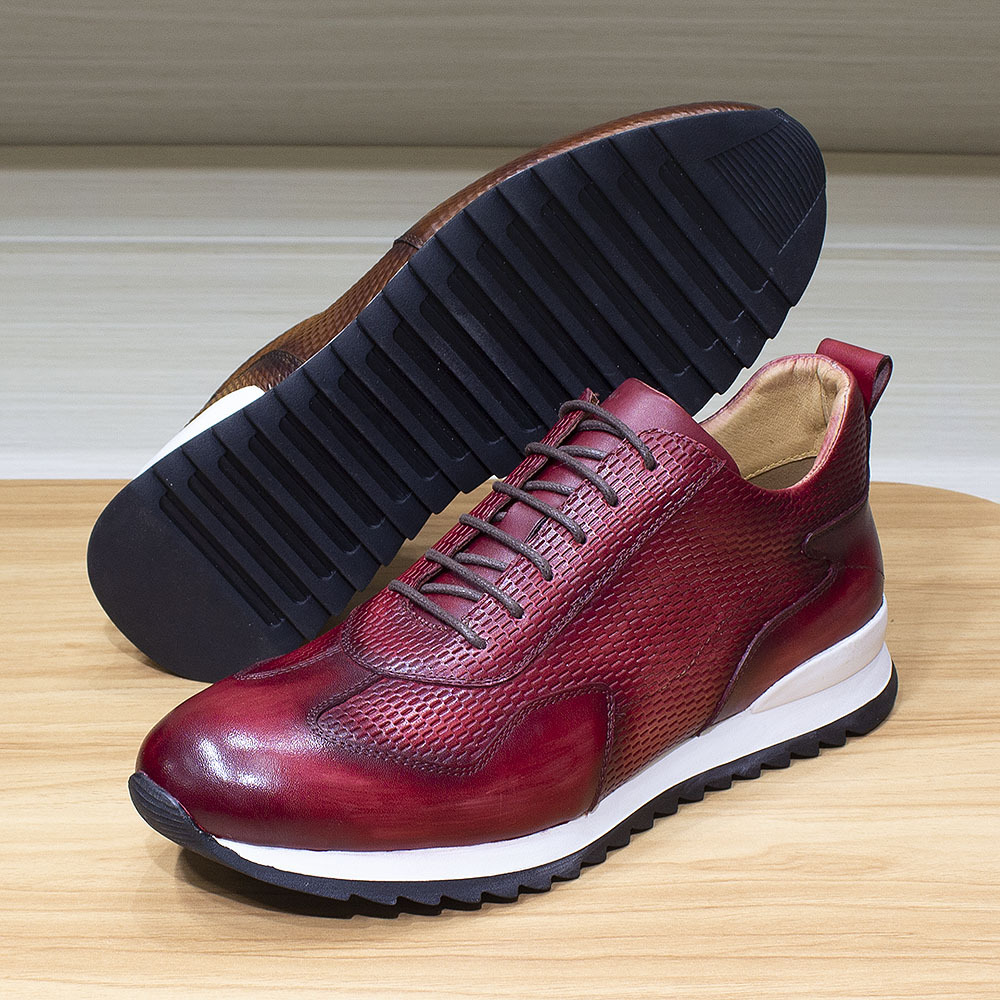 Breathable Thick-soled Embossed Trendy Shoes For Men