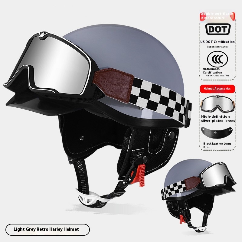 Modern Gray Harley Goggles