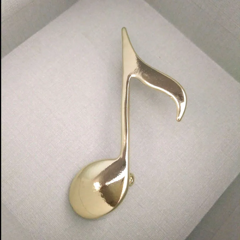 Musical Note Simple Atmospheric Natural Pin Brooch - Yellow