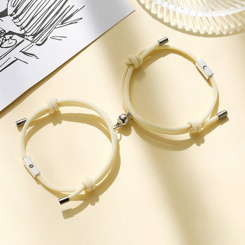 Title 19, Alloy Sun And Moon Couple Bracelets A Pair