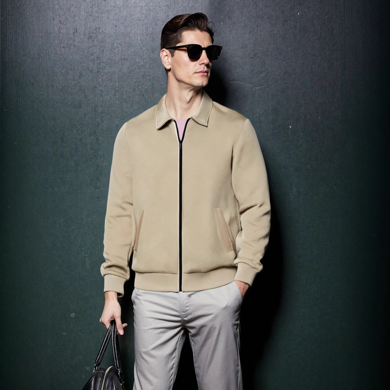 Men's Casual Knitted Zip-up Jacket Hot Sale