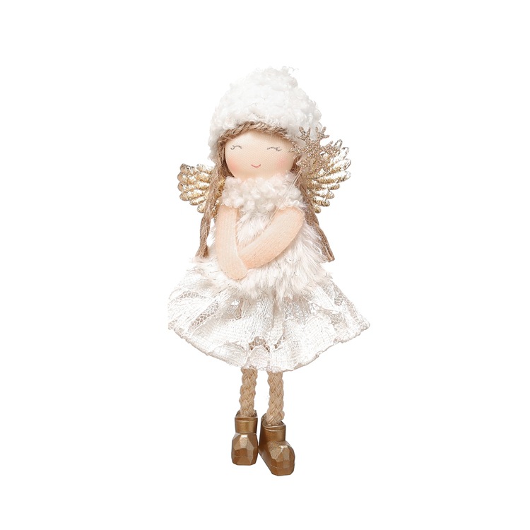 White Lace Skirt Angel Pendant