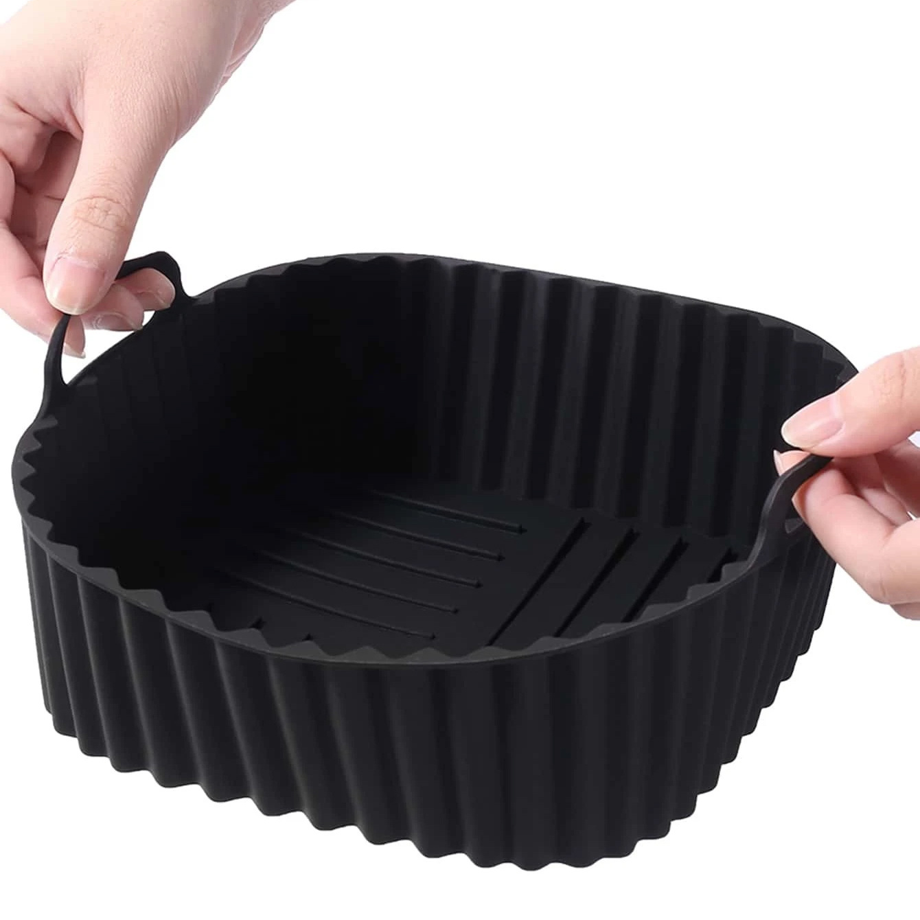 Multicolor Square Air Fryer Stripe Silicone Tray