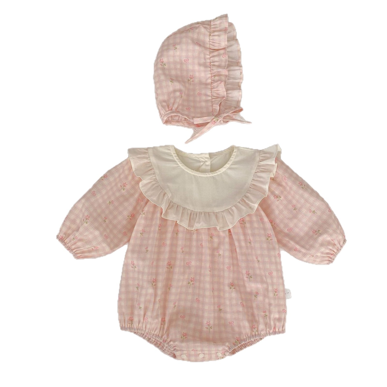 Sweet Plaid One-Hundred-Day Romper