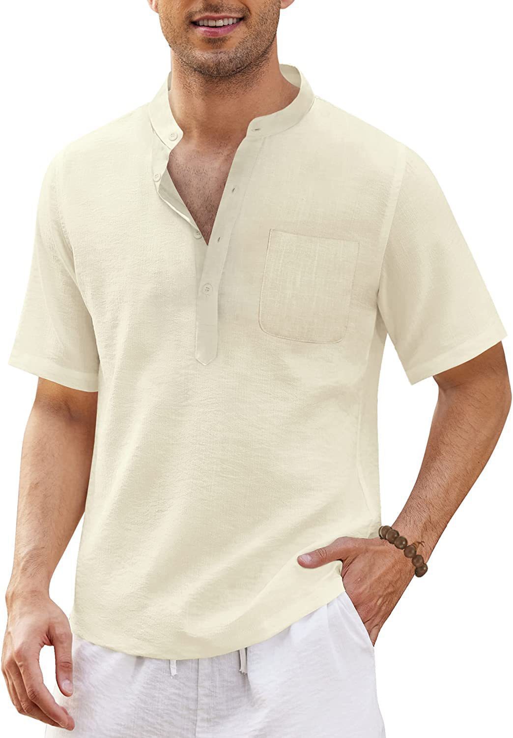 Title 11, European And American Mens Cotton And Linen Ca...