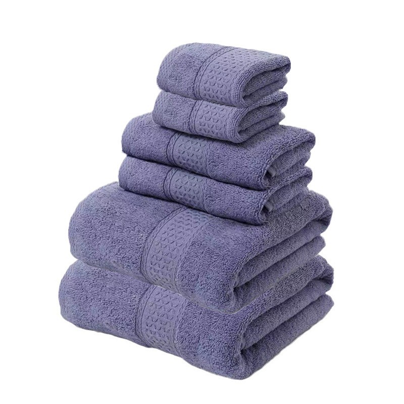 6-Piece Thick Absorbent Pure Cotton Towel Set