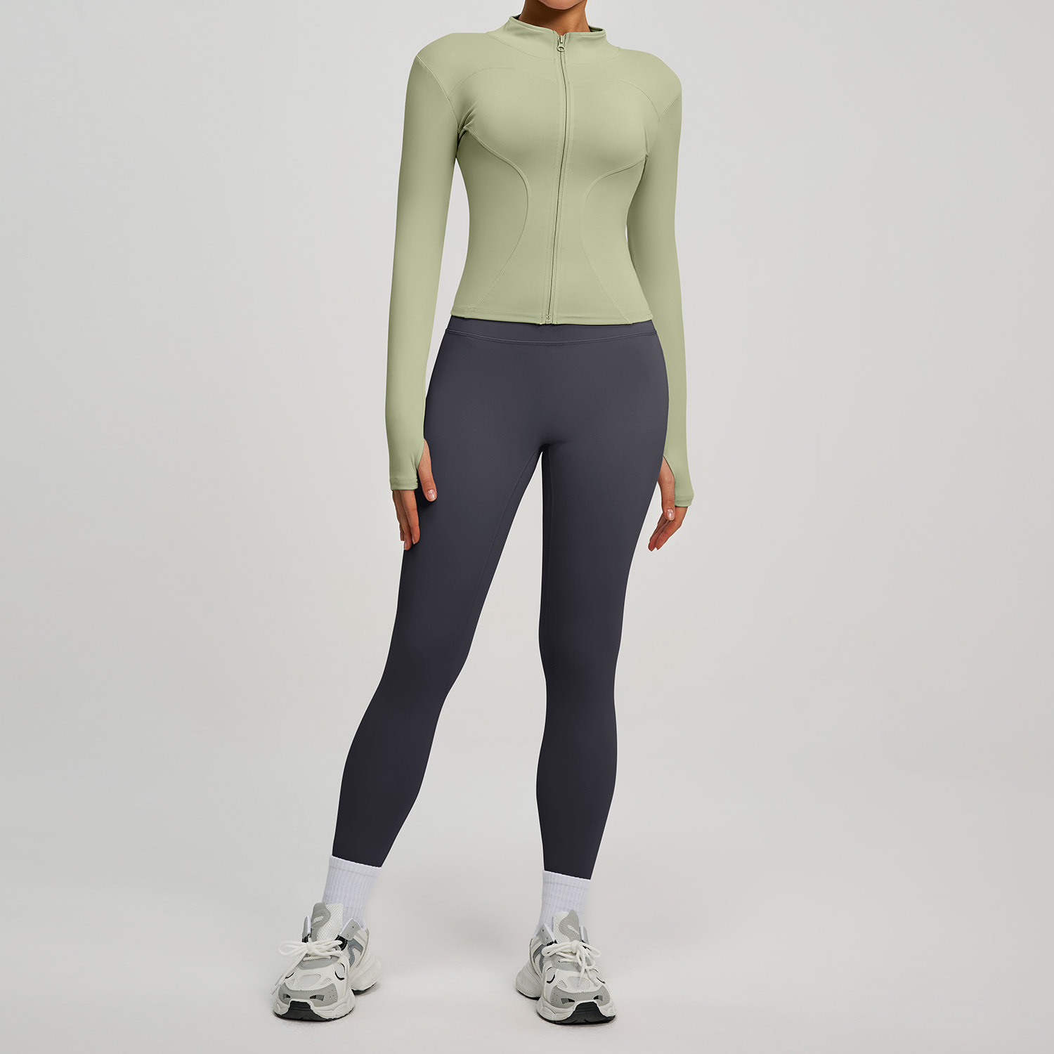 Fitness High-waist Butt-lifting Running Two-piece Set 3