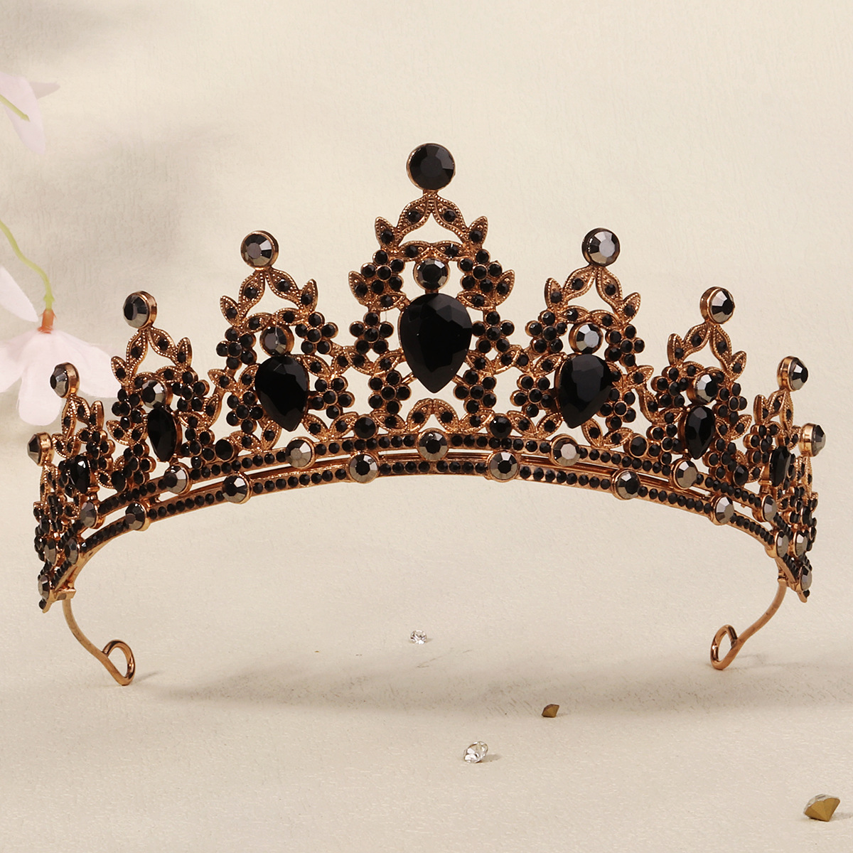 Dark High-end Alloy Rhinestone Crownstylish Headpiece — foto 30