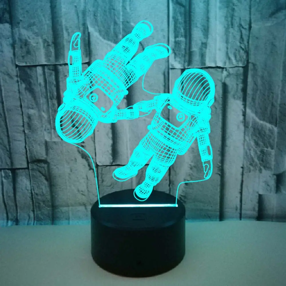 Spaceman Astronaut Colorful 3D Lamp Creative Touch
