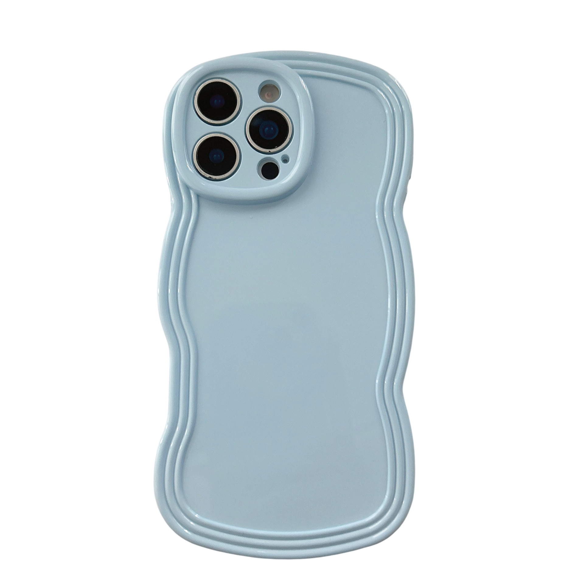 Simple Cream Candy Color Wave Phone Case