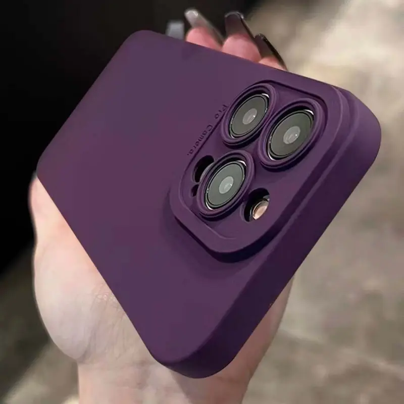 Dark Purple Phone Case Liquid Silicone