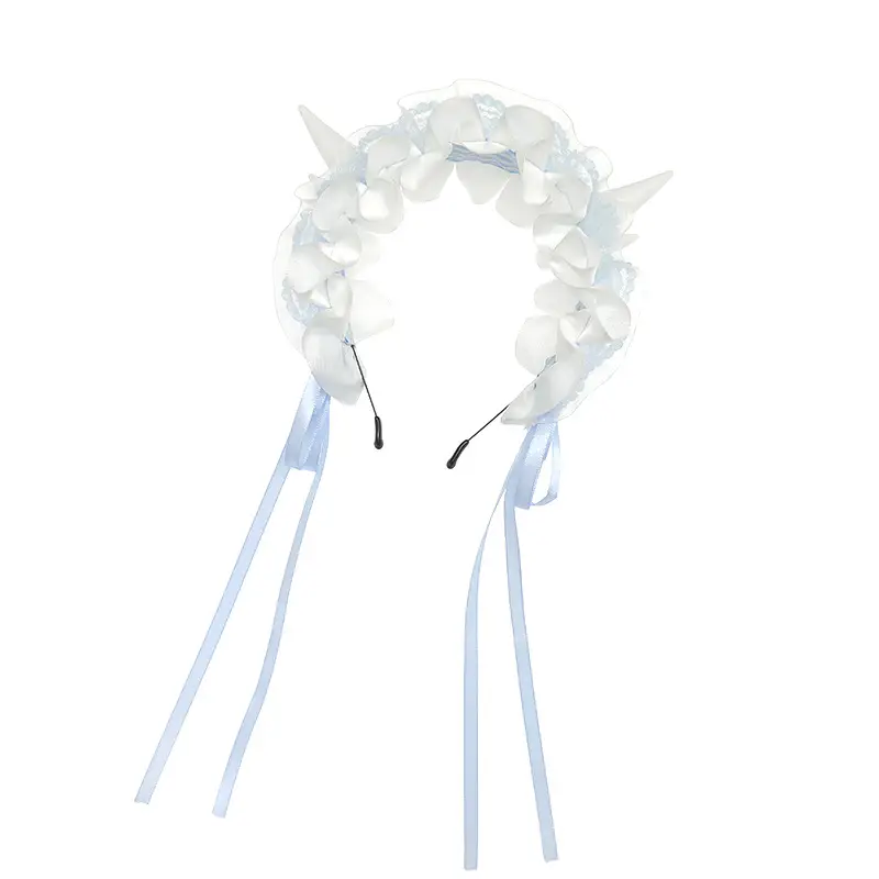 Subculture Gothic Style Devil Horn Y2g Lolita Dragon Horn Hair Band