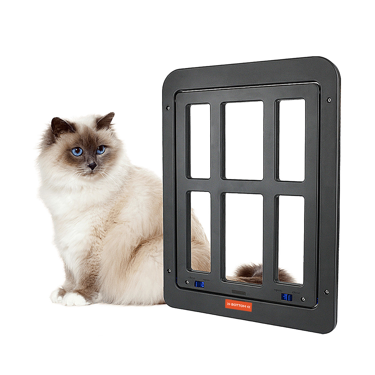 Screen Door Cat Flap Dog Door Free Entry And Exitgrid Pet Door - Screen Door Cat Flap Dog Door Free Entry And Exitgrid Pet Door Black S 25x31.5cm