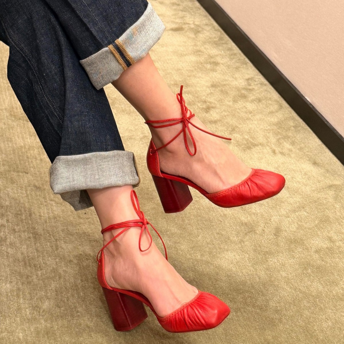 Pleated Heelless Sandals, picture 3 of 4