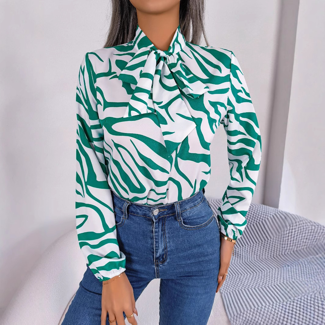 Elegant Contrasting-Color Striped Top For Women