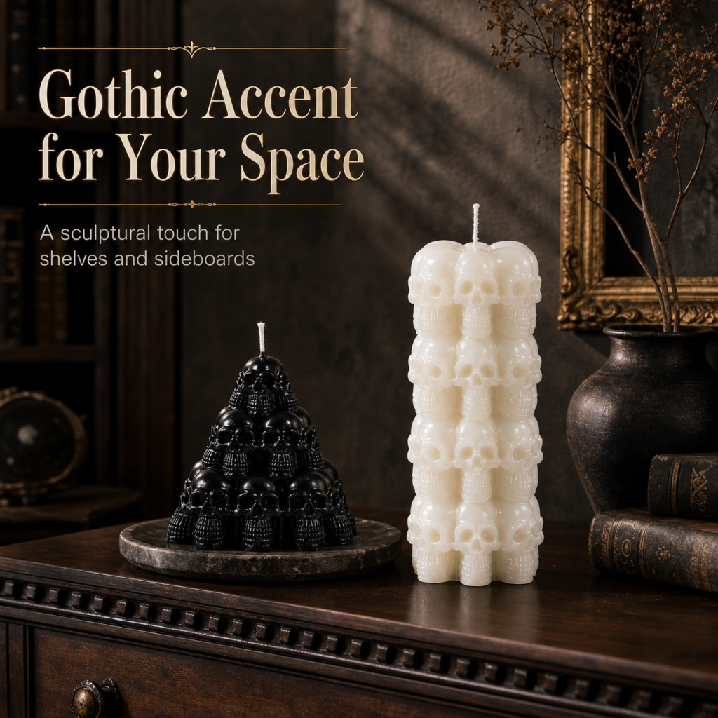 Halloween Skull Pyramid Aromatherapy Candle Ornament everydayshopit media
