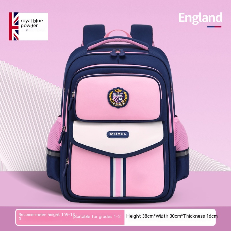 Primary School Student Waterproof Spine Protection Waist Support Large Capacity Backpack Oxford Cloth For Boys And Girls - Image 3