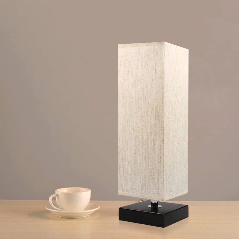 Modern Simple Square Cloth Covered Table Lamp 110V