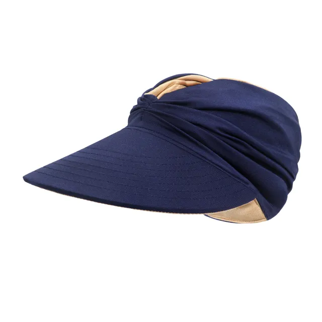 Sun Protection Hat Double sided Big Brim Air Top Sports Navy Blue Camel - Shop at LoveMi