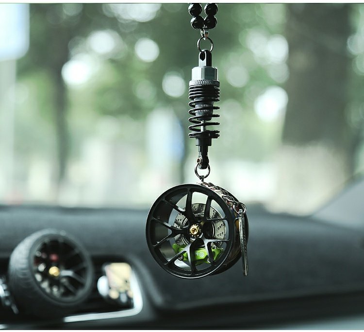 Title 2, Wheel Hub Car Rearview Mirror Pendant