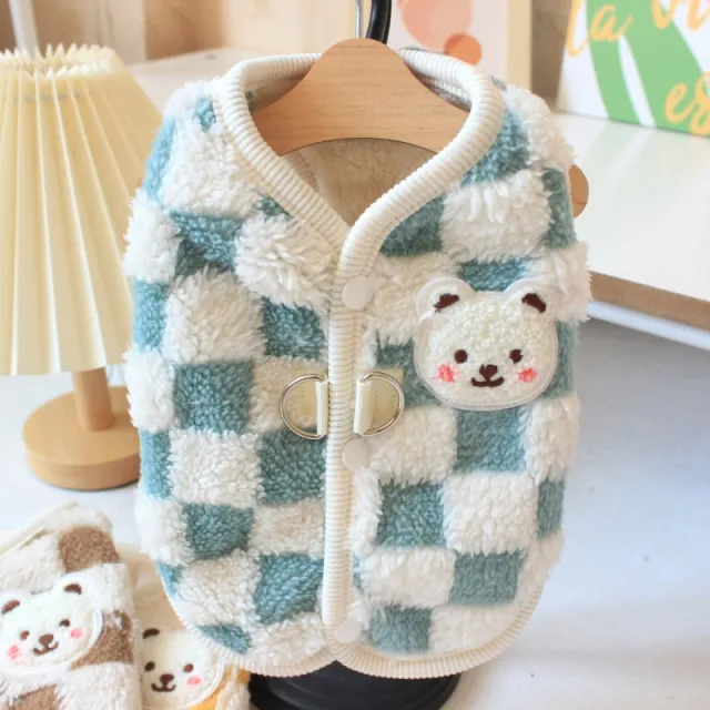 Dog Clothes Hand Holding Rope Fleece lined Warm Blue - Shop at LoveMi