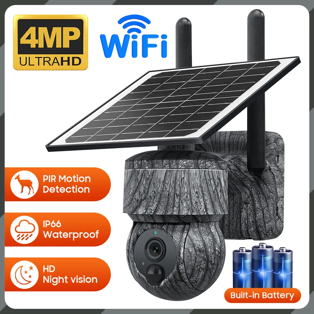 Outdoor Camouflage Solar Waterproof Surveillance Camera Night Vision