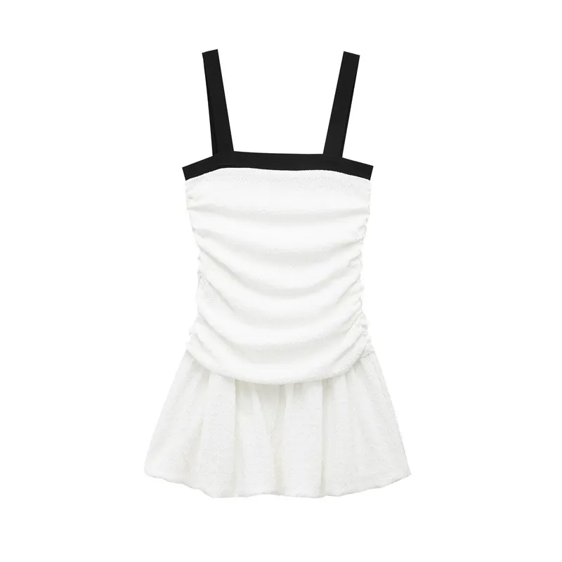 Slim Fit Slimming Casual Sling New Dress Women's Clothing - White