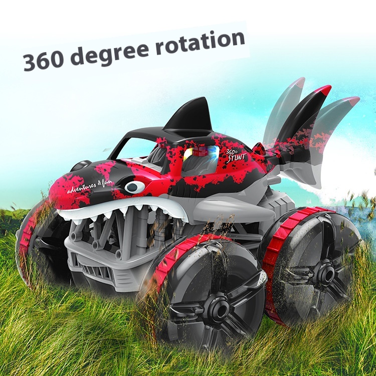 New Four-way Remote Control Amphibious Grassland Shark Transport Truck