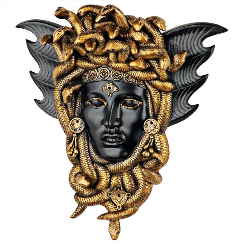 Title 3, Medusa Greek Snake Head Wall Plaque Resin Wall ...