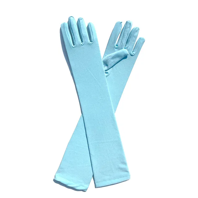 Milk Silk Stretch Holiday Party Dress up Gloves Blue - Shop at LoveMi