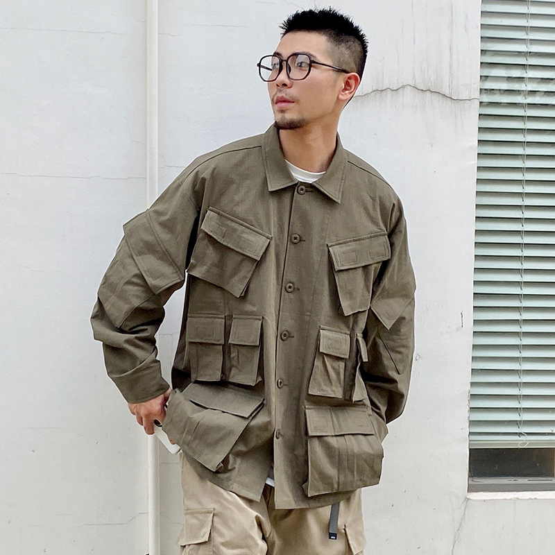 Heavy Industry Custom Spring And Autumn New Japanese Style Workwear Jacket Shirt
