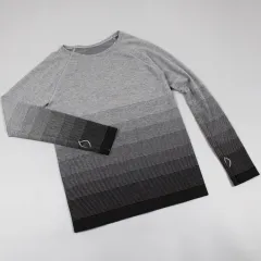 Sports Long Sleeve Women's Gradient Colour Sports Top T-shirt Quick-drying - Black - View 1
