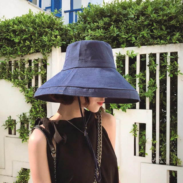 Hat Neck Protection Windproof Sun Protection Navy Blue - Shop at LoveMi