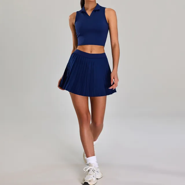 Outdoor Sports And Fitness Running Breathable T shirt Leisure Sports Suit Women Dark Blue - Shop at LoveMi