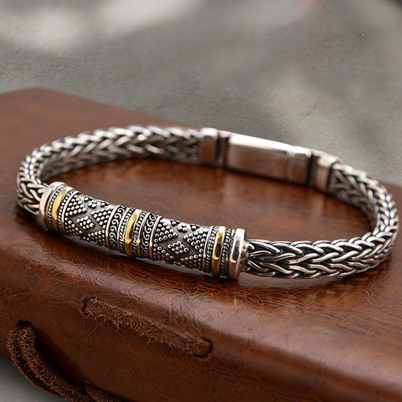 Hand-woven Keel Men's Bracelet Retro Creative