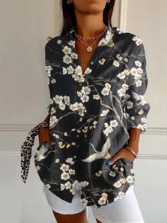 Fashionable Personalised New Women's Long Shirt - Yk2024Bk-2Xl - View 1