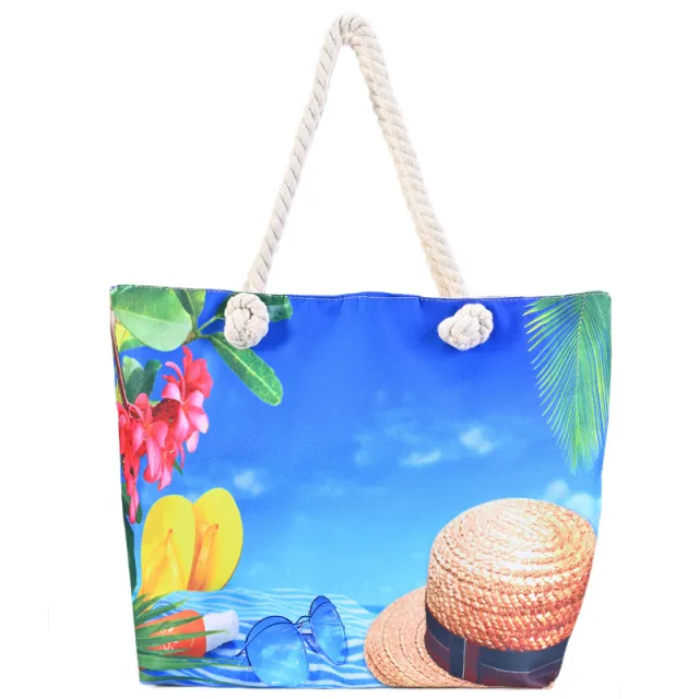 Printed Women's Beach Bag Large Capacity Handbag 12Style - Shop at LoveMi