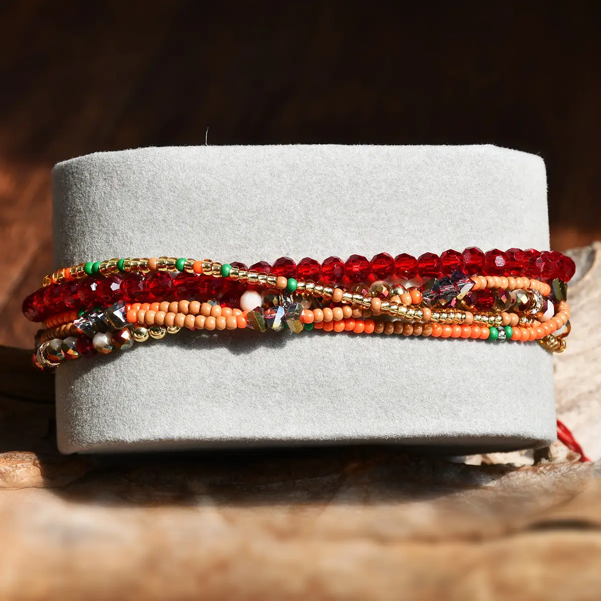 Crushed Crystal Beaded Bracelet For Women