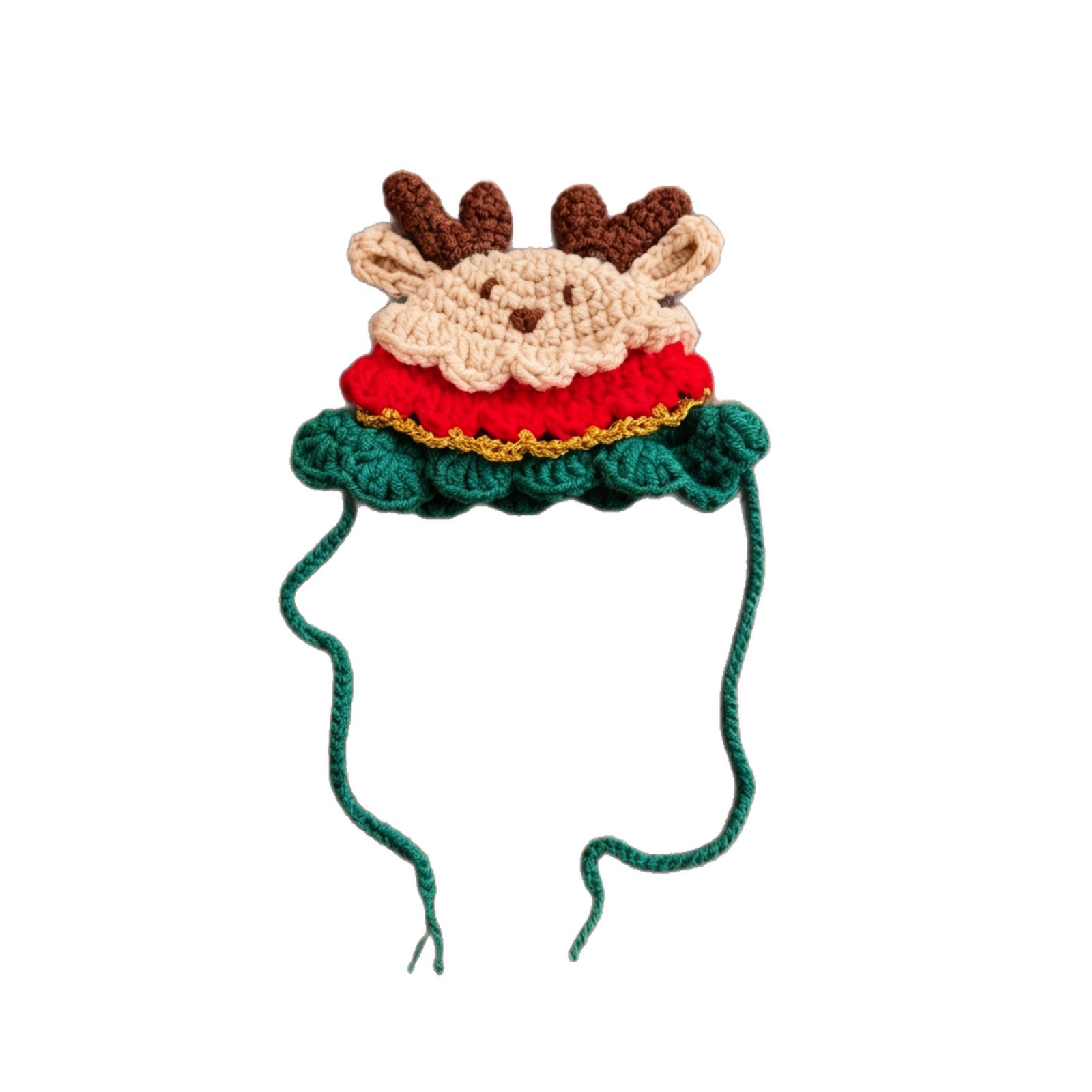 Crochet Elk Hat Pet Costume