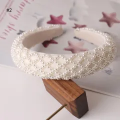 Bridal Retro Affordable Luxury Pearl Headband Hair Accessories - Style 3 - View 1