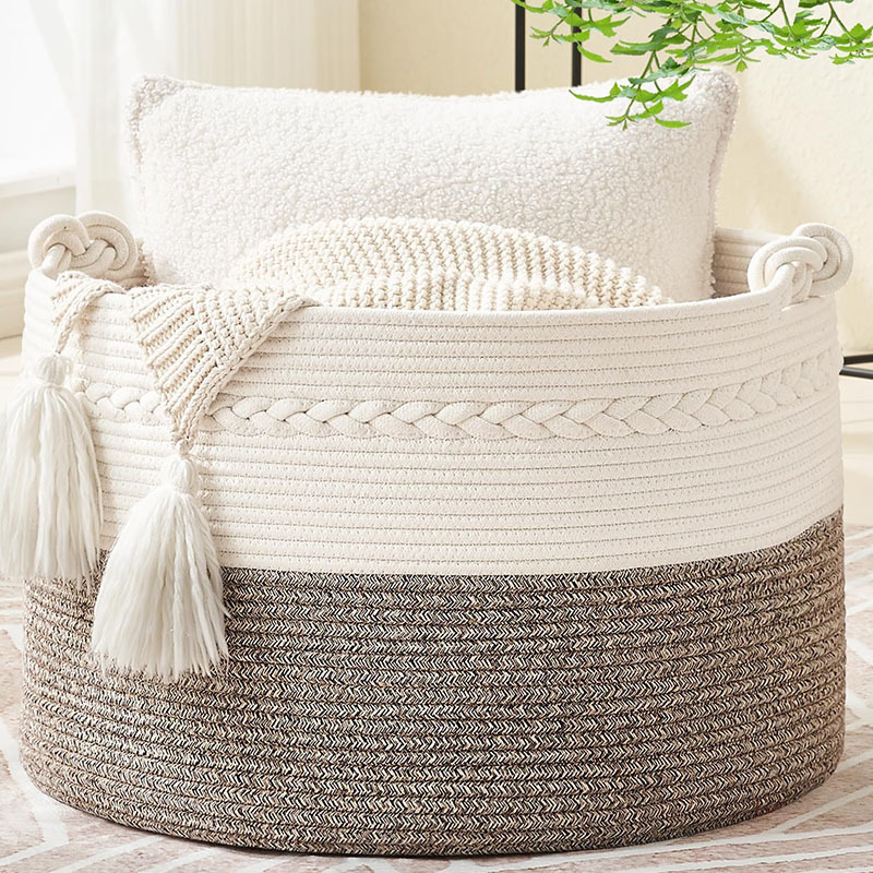 Cotton Woven Storage Basket, picture 3 of 6
