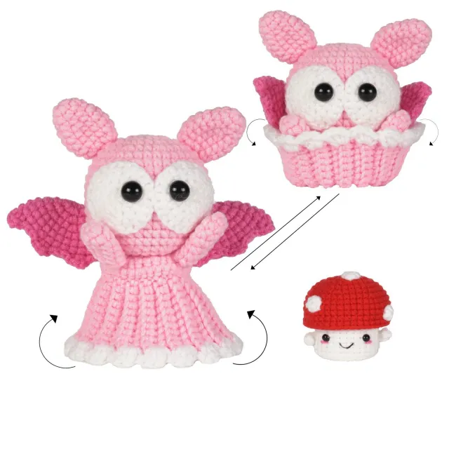 Crochet Material Package Knitting DIY Wool Making Small Toy Ornaments Bat - Shop at LoveMi