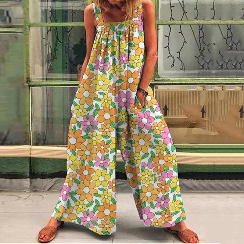 Title 6, Womens Leisure Fashion Polyester Print Jumpsuit